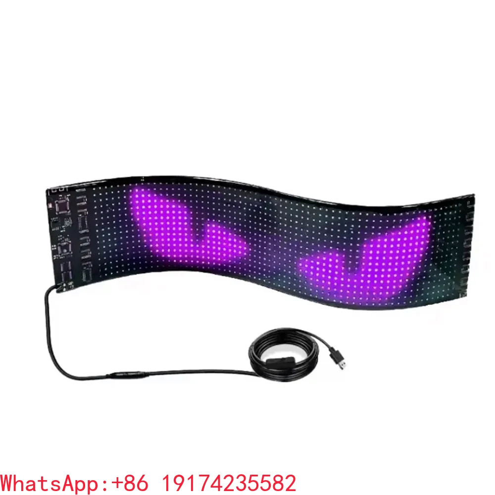 

16*32 64*20 96*20 Car Windshield LED Screen Diy Indicator Light Devil's Eye App Control for Truck Animated Decorative Electronic