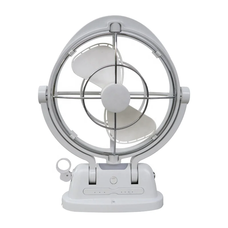 With Timer Function And Light Night Lamp For RV 12/24V Three Wind Speed Settings Infrared Remote Control RV Fan Camping Fan