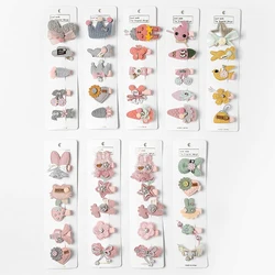 5Pcs/Set Baby Hair clip Set Baby Headband Accessories Cross Kid Hair Clip Cartoon Girl Hair Clip Baby Barrettes Hair Accessories