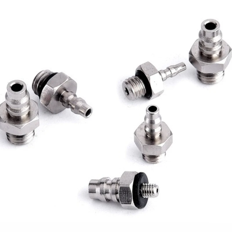 PC Quick Connect Fittings, 3-6MM Micro Barbed Hose Connector, M3 M4 M5 M6 Straight Elbow Air Tubing Joint for Pneumatic Tools