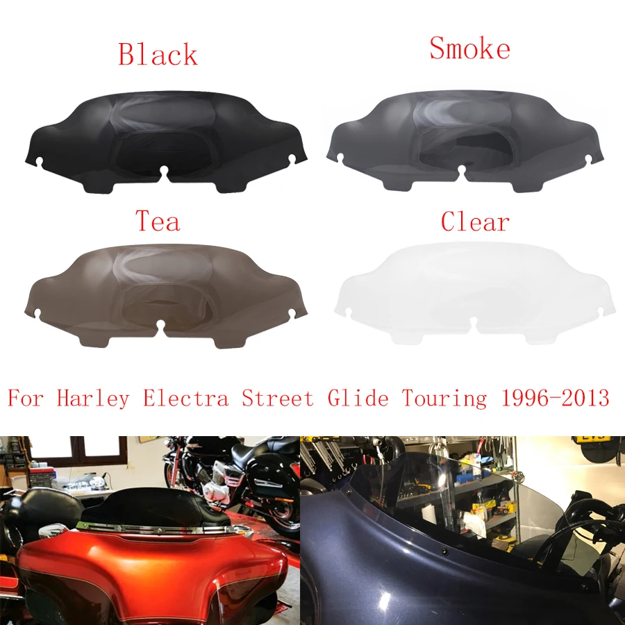 13'' Motorcycle Windshield Windscreen Case For Harley Road Glide Ultra FLTRU CVO Custom FLTR FLTRX 1998-2013 