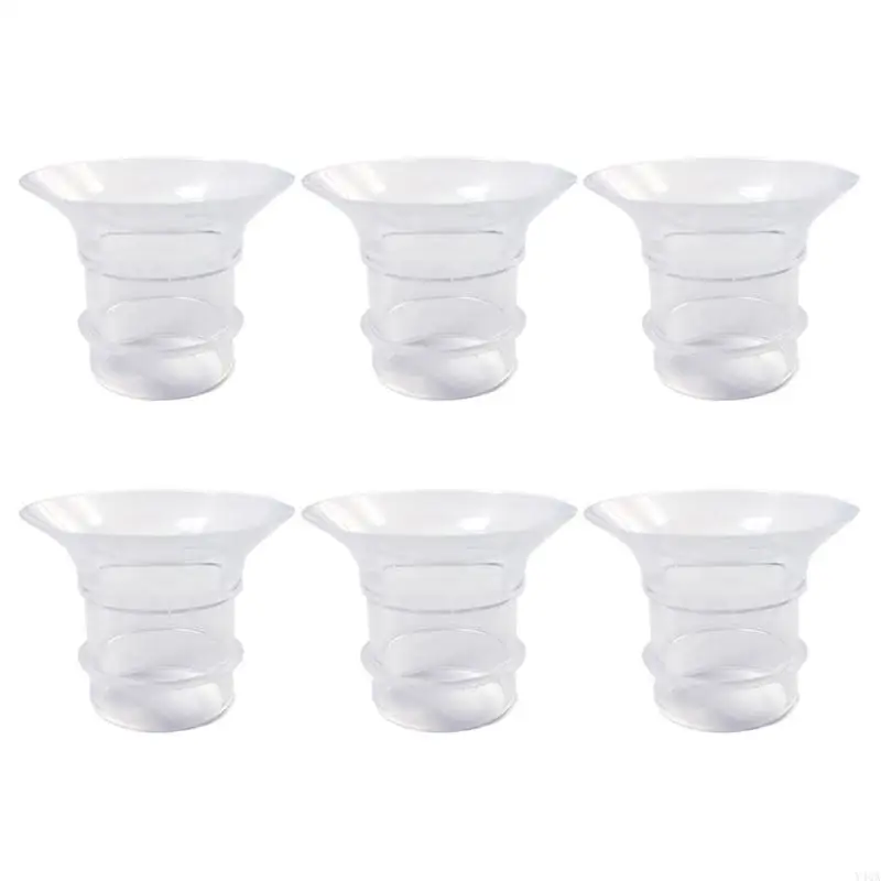 Y4QA Emzirme Flanşı Ekler Emzirme Pompası Kalkanı Konnektör Silikon Flanş Besleme Pompası Aksesuar 6pcs