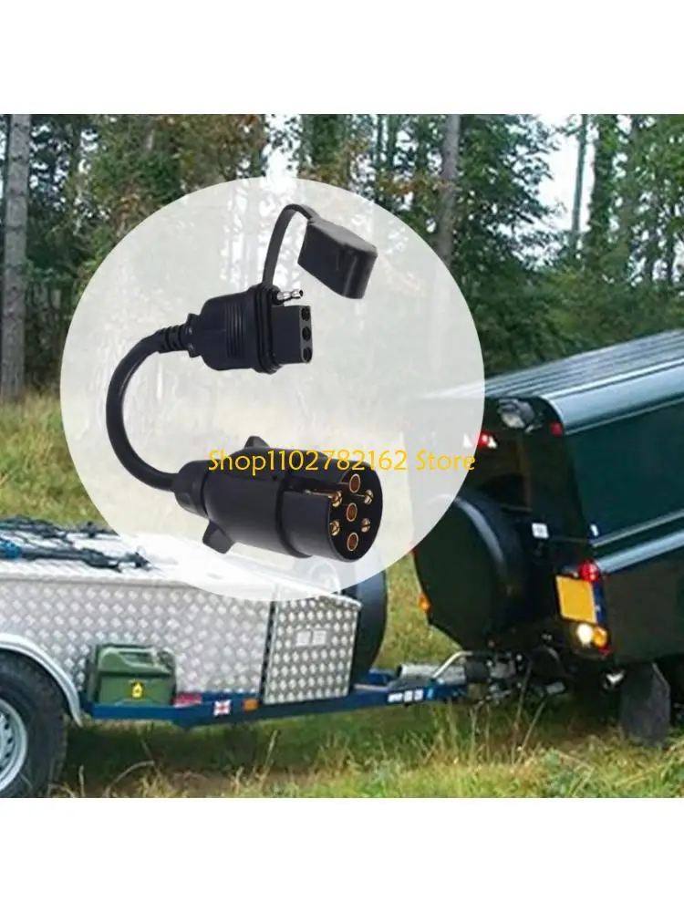 

547B European 7 Pin To American 4 Pin Trailer Wiring Adapter Featuring PVC Housing And Copper Terminals For Stable Transfer