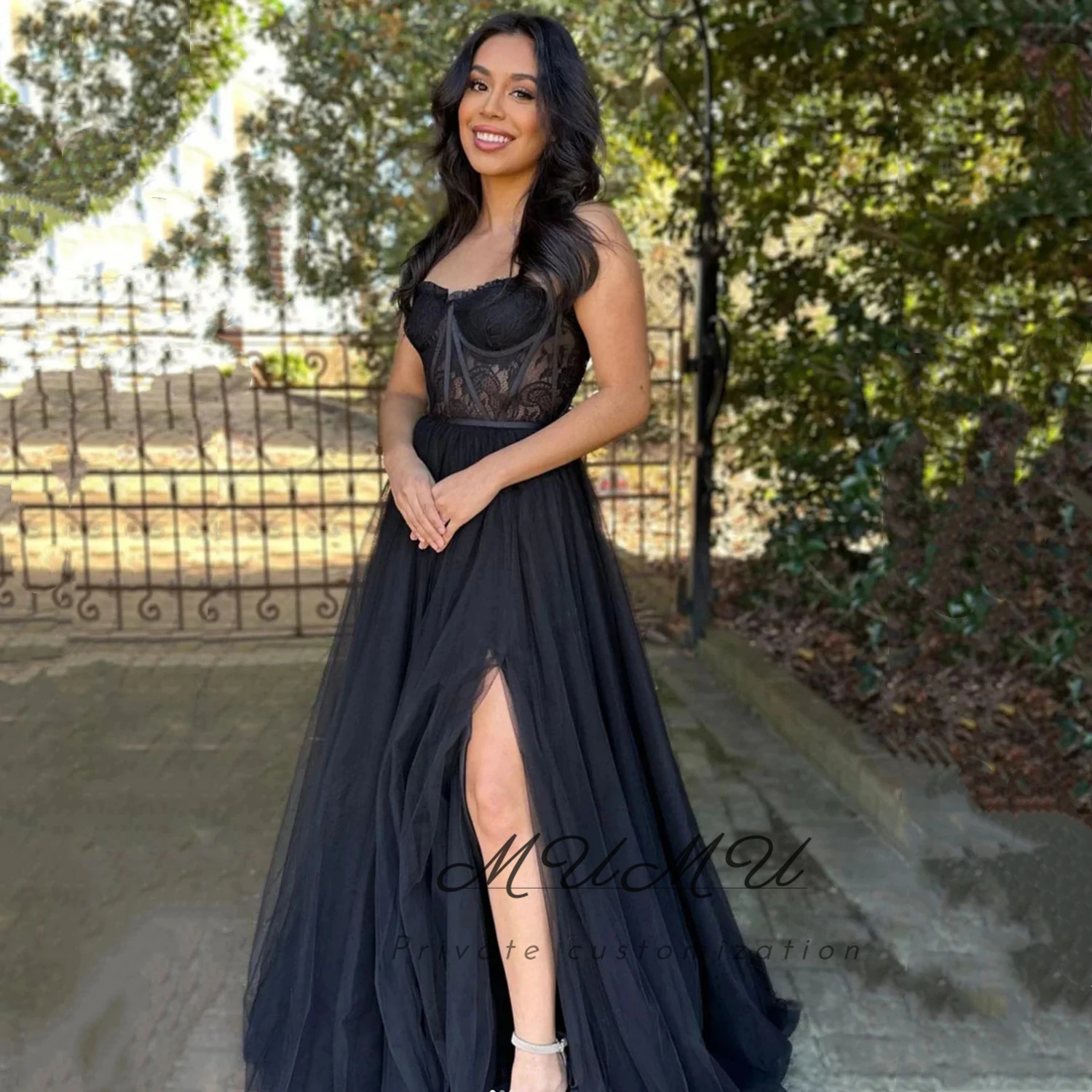 

MuMu Customized Elegant Party Dresses 2025 Платье Вечернее فساتين سهرة Prom Dresses Sharon Happy Evening Dresses black dresses