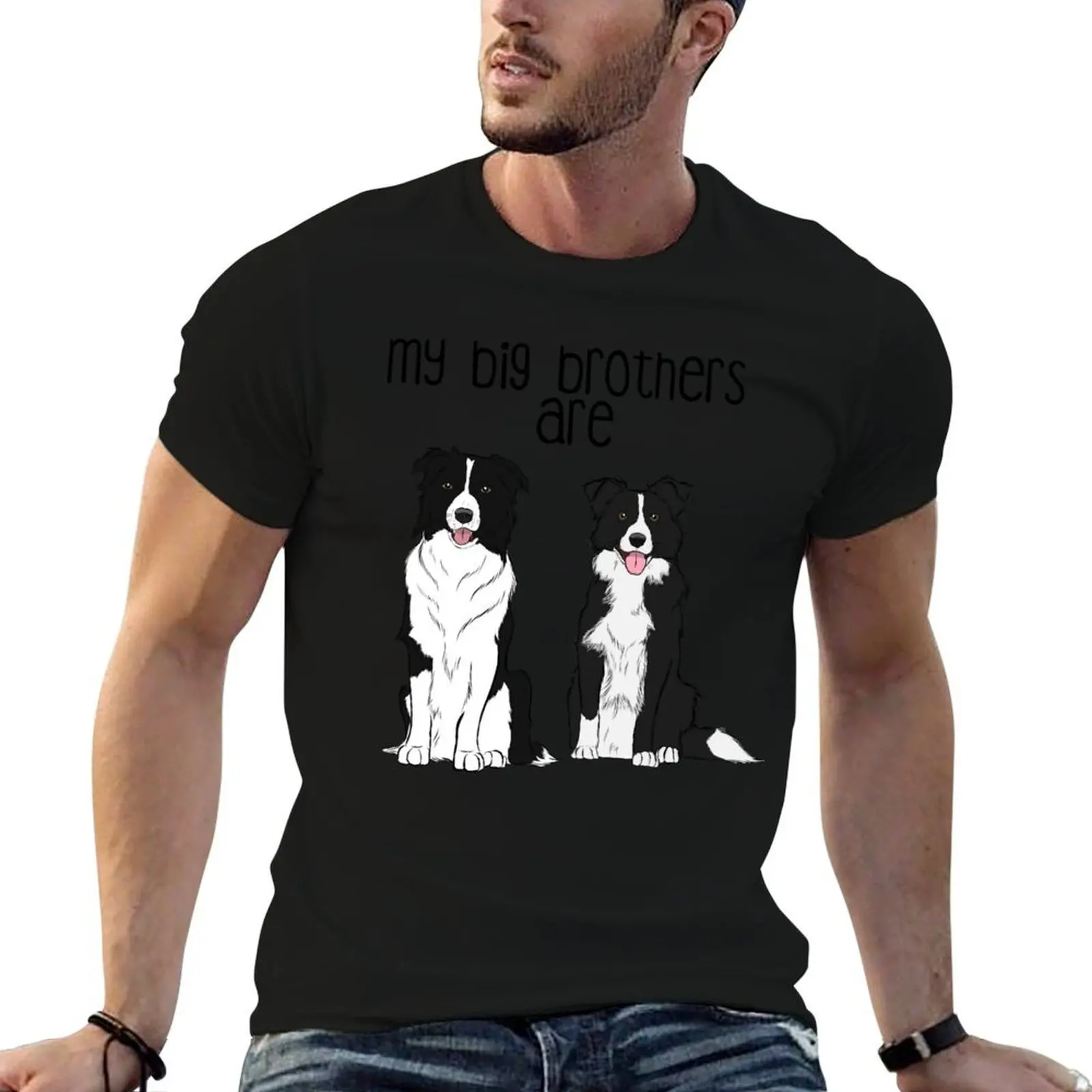

My man Brother Big Border plain t shirt shirt T-Shirt - t shirt Collies heavy t man cotton essential