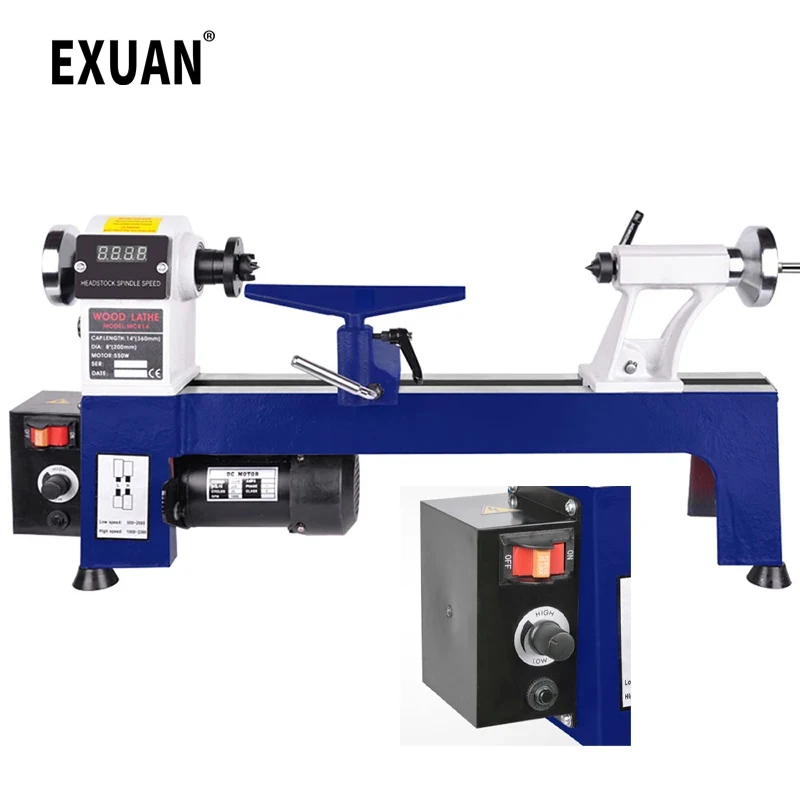 Lathe Machine Mini Wood Lathe Machine Tool Household Woodworking Lathe Turning Tool Woodworking Rotary Machine Household