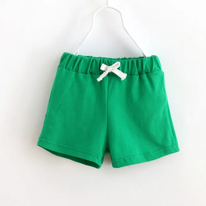 V-TREE Summer Boys Shorts Candy Color Sports Shorts For Girls Cotton Children Casual Shorts Kids Beach Shorts