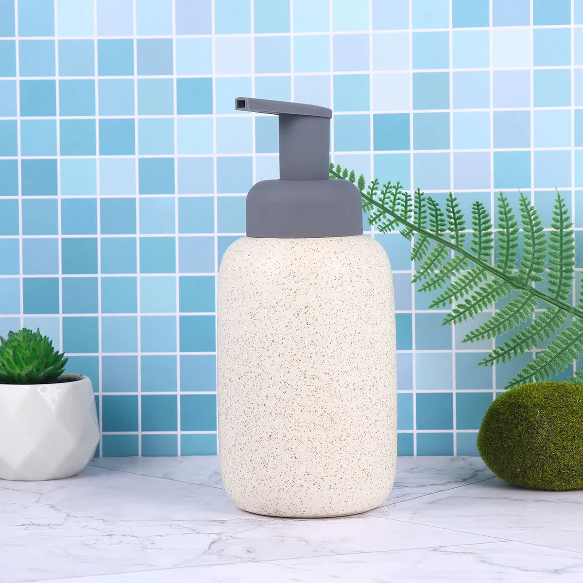 

Ceramics Sub Empty Bottle Straight Tube Style White Lightweight Cosmetics Storage Holder Emulsion Shampoo Lotion