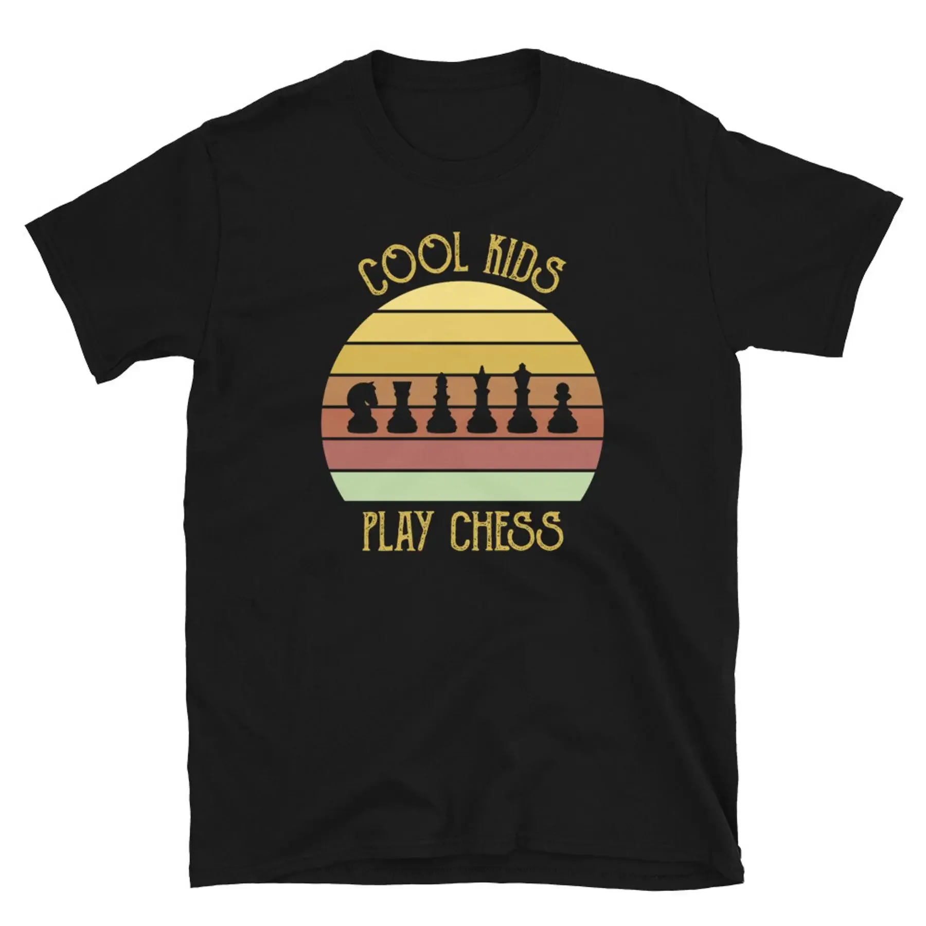 Cool Kids Play Chess Board Game Novelty Gift Short Sleeve Unisex T Shirt