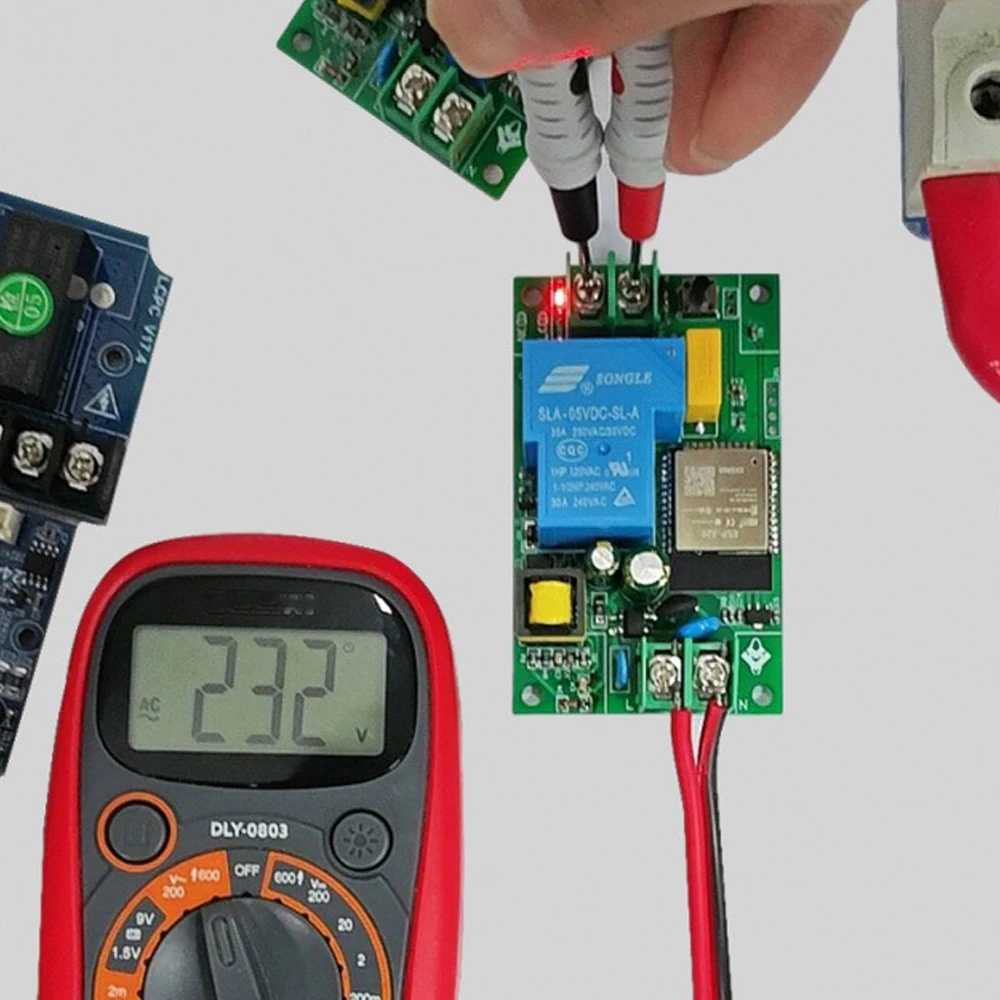 

ESP32 Single-channel AC220V Power Supply 30A WIFI Bluetooth Relay Module Development Board Support UART Burning Development