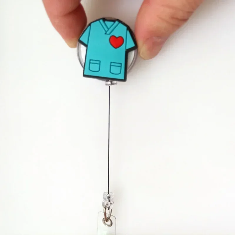Cute Cartoon Retractable Doctor Nurse Badge Reel ID Lanyard Name Tag Card Badge Holder Reels Keychain Card Holder Accessories image 4