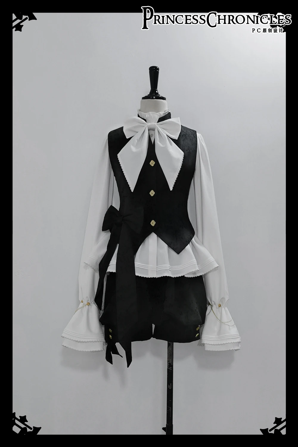 Ouji Lolita Blouse Long Sleeve White Shirt Retro Cool Prince Blouse by Princess Chronicles~Rabbit in Moonlight 2.0 Pre-order