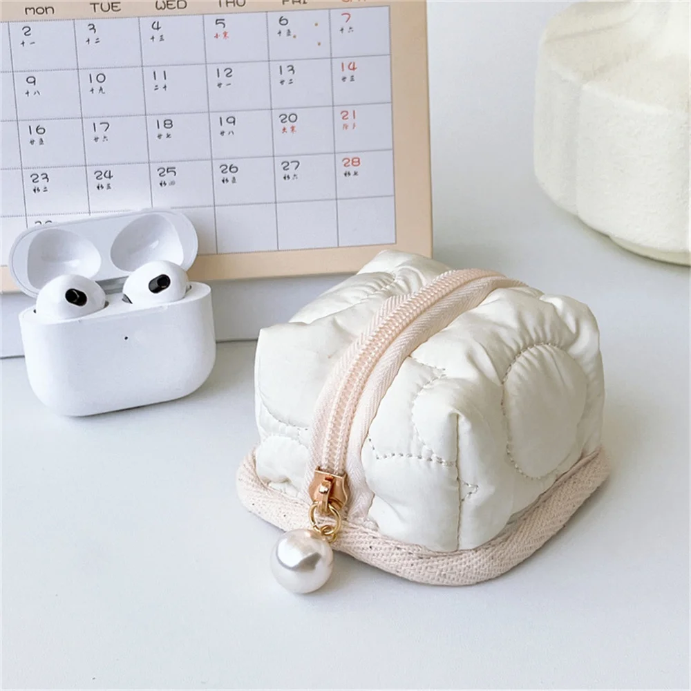 Cute Small Change Coin Purse Pouch Earphone Cover Protective Case Bluetooth Earphone Bag Storage Bag Female Jewelry Organizer