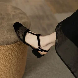 Women's Summer Sandals Luxury Elegant Barefoot Shoes For Women Trends 2024 Comfortable Mesh Outdoor Fashion Low Heels Sandals