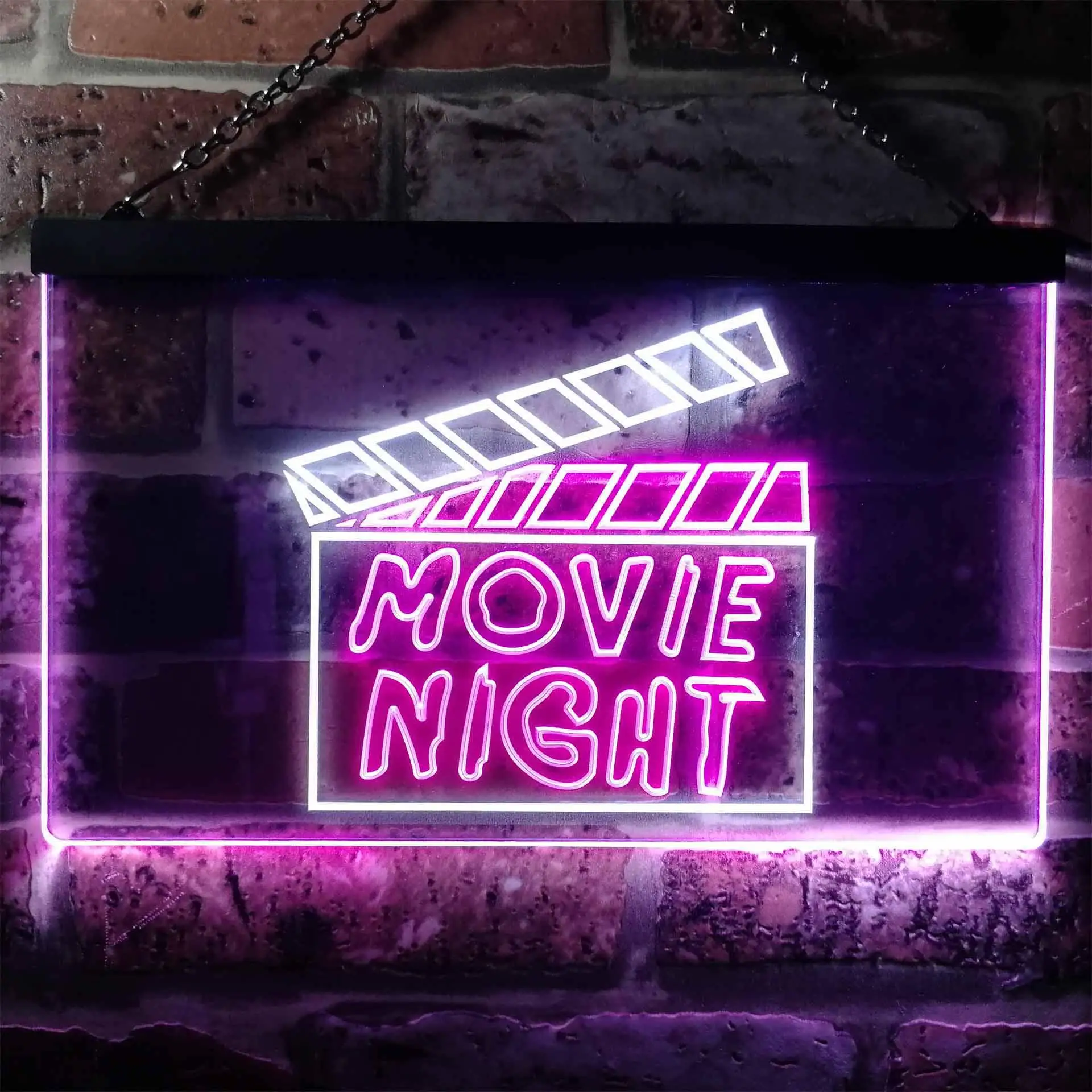 Movie Night Film Cinema Dual Color Led Neon Sign st6-i0707