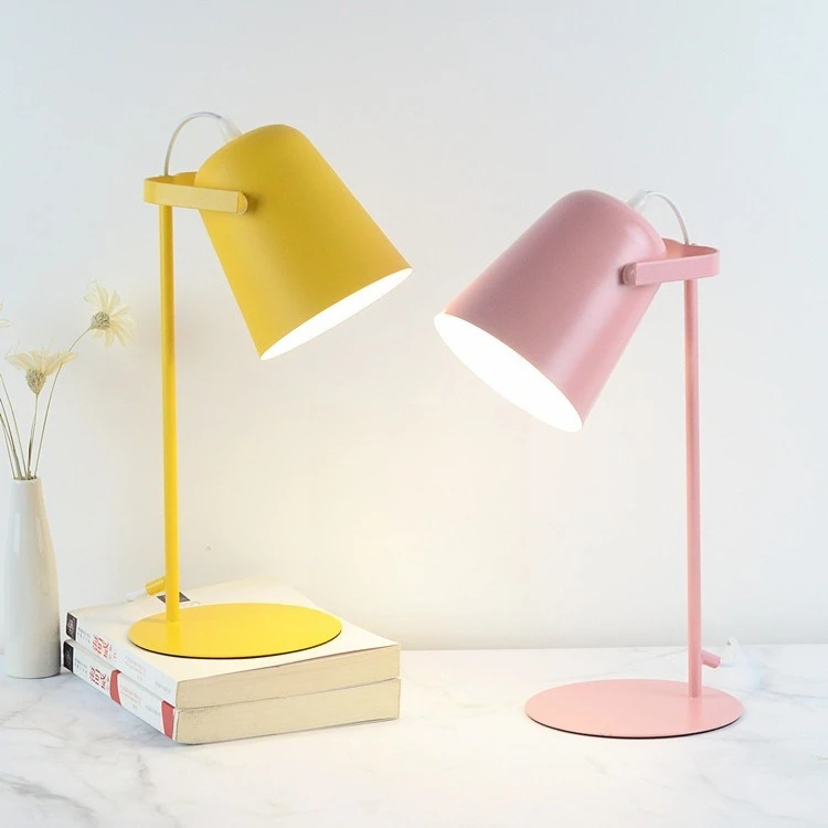 

American Style Eye Protection LED Reading Desk Lamp Modern Creative and Simple Design Lighting Desk Lamp Macaron Color