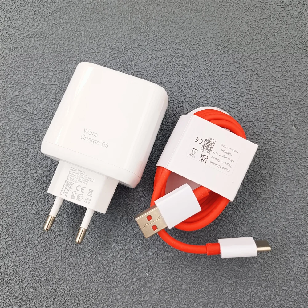 65W Fast Warp Charger For Oneplus 1+ 9 Pro 9R 8T 8 7T Pro 10R Nord 2 2T 3 CE2 N10 N100 N30 N20 EU Wall Adapter USB Type C Cable - náhled 6