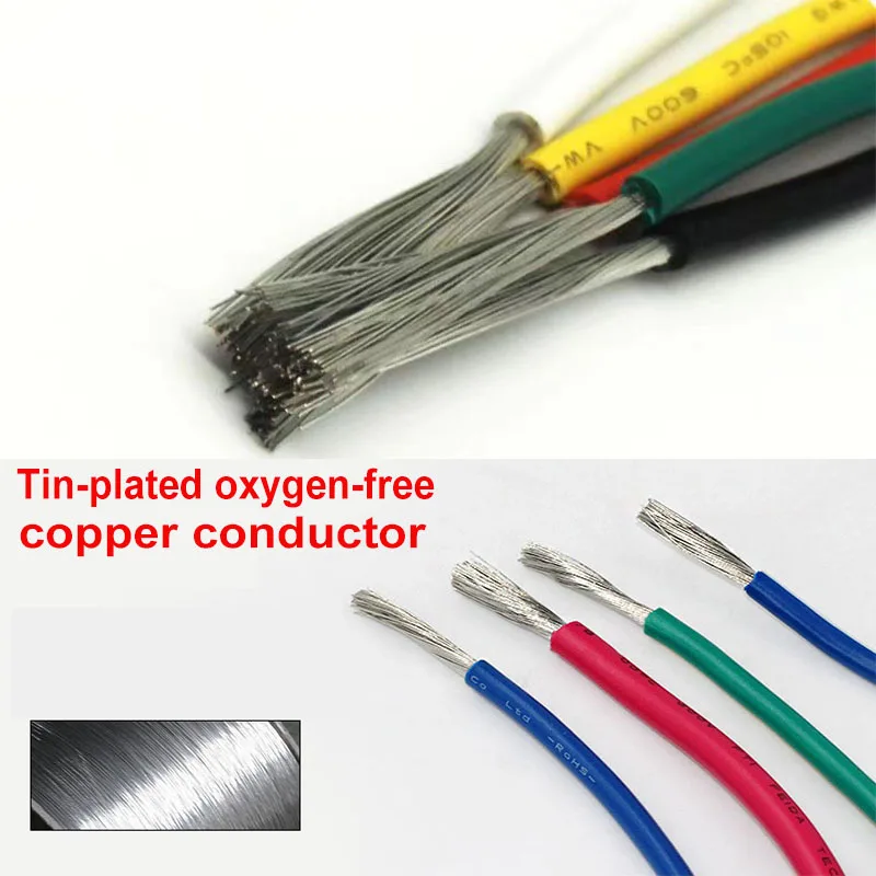 1007 PVC Electronic Wire 30/28/26/24/22/20/18/16AWG Tinned Copper Wire Insulated Wire (5 Colours Mixed Set) Electronic Stranded