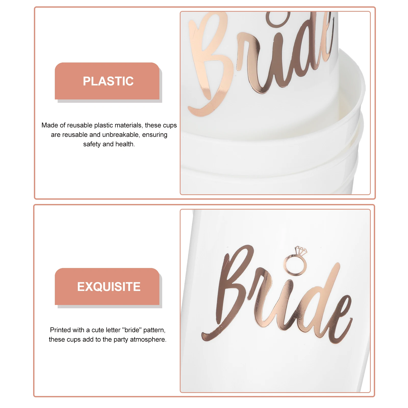 

4 Pcs Beverage Cup Breaking Resistant Party Water Cups Wedding Reusable Plastic Supplies