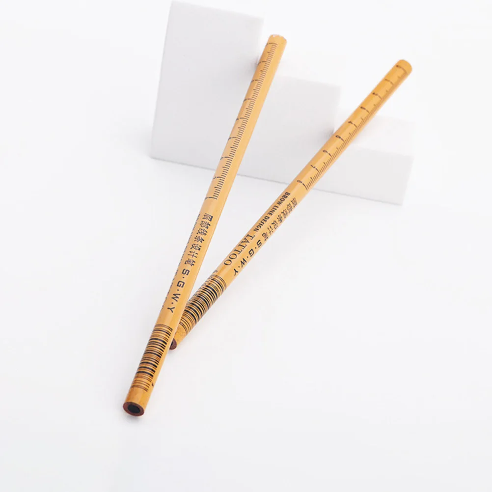 Matite per sopracciglia multiuso alla moda da 2 pezzi, strumento per il trucco di lunga durata, facile da usare, salone di bellezza domestico, eccellente effetto colorante compatto