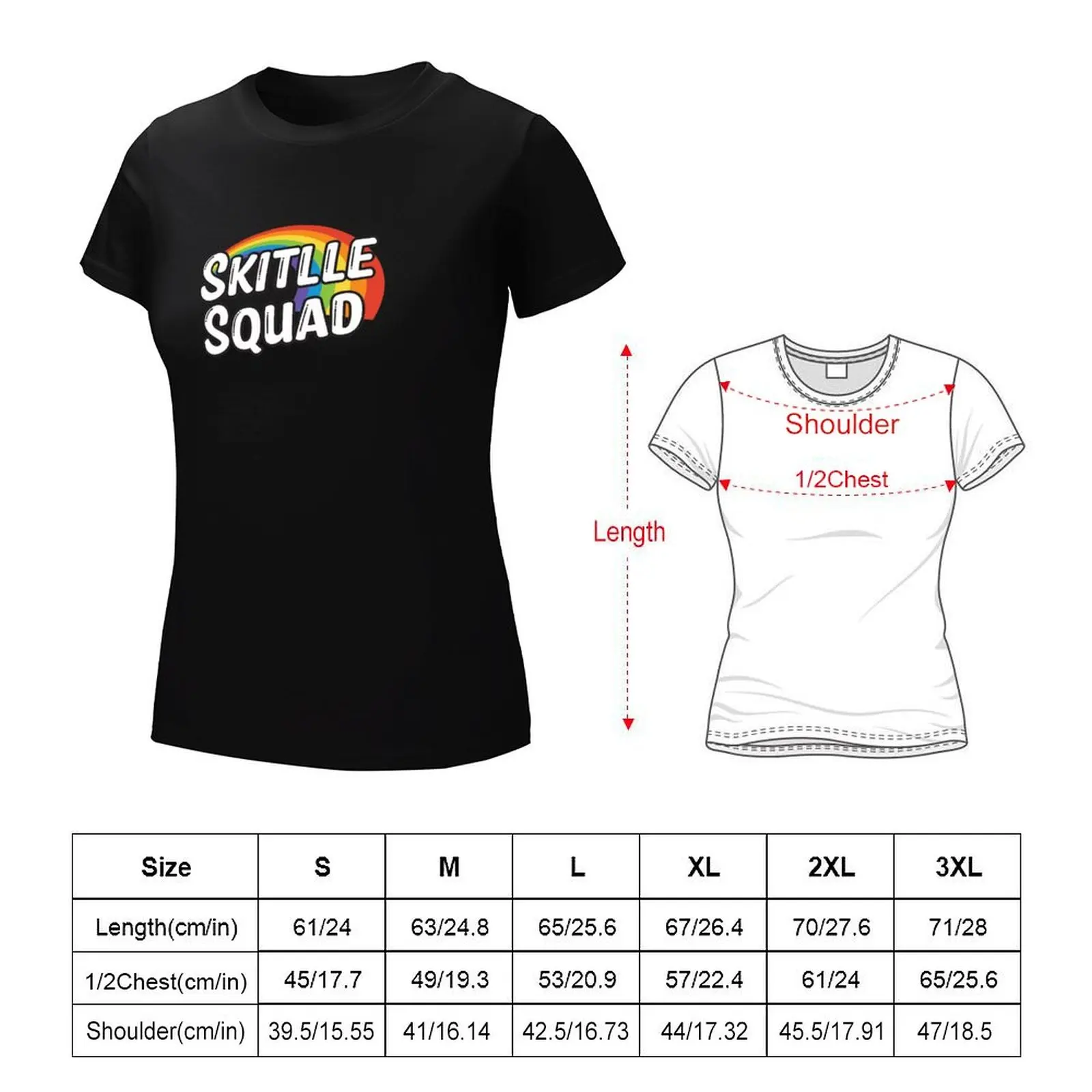 Pride Skittle Squad T-Shirt anime clothes summer tops korean fashion Top Women