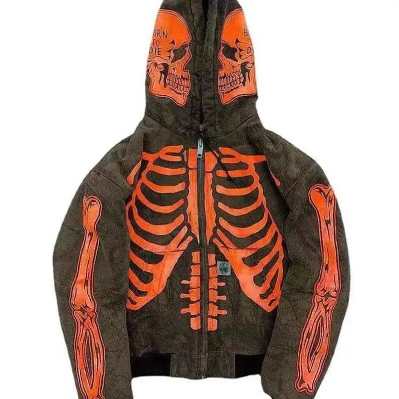 Unisex Hoodie Sweatshirt 3D Print Skull Head Support Pattern Couple Matching Casual Polyester Fiber Deformable Warm Hoodie