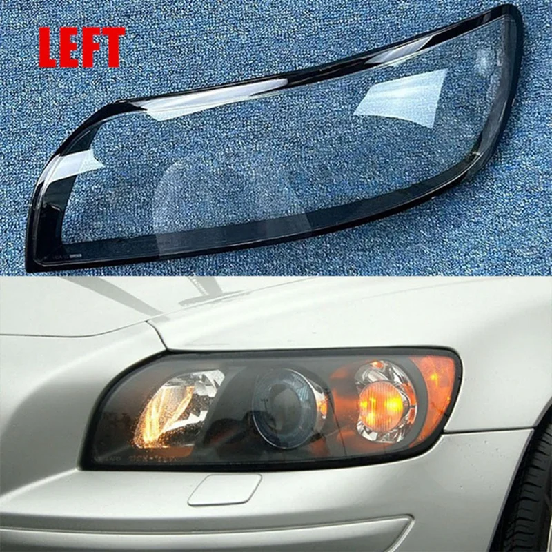 For Volvo S40 S40L 04-06 Transparent Lampshade Head Light Lamp Cover Glasses Lamp Shade Headlight Shell Cover Lens Right Parts