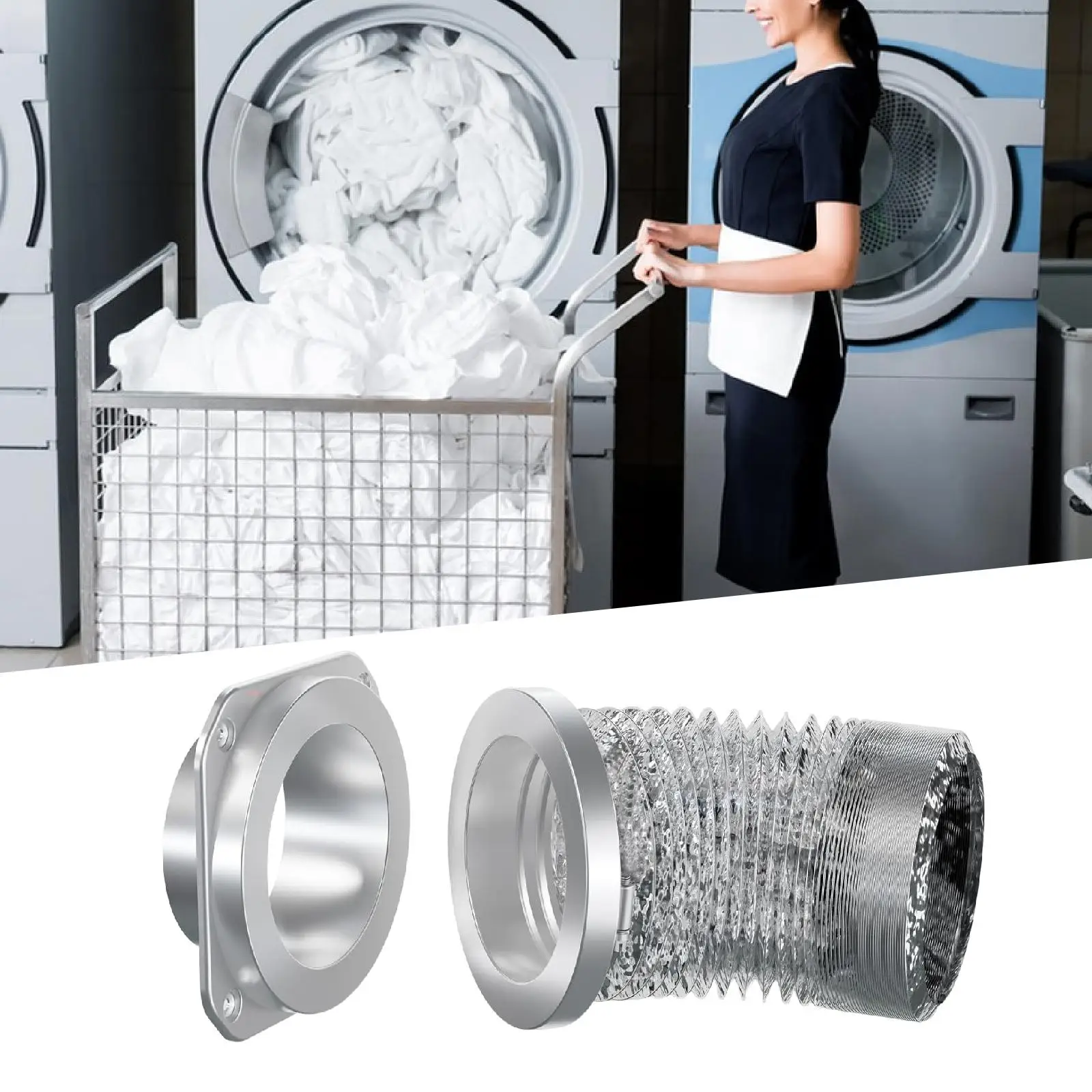 

Dryer Vent Coupling,Dryer Vent Connector Kit,Quick Connector with Hose for Living Room