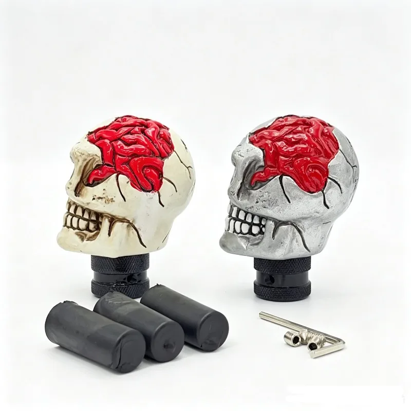 Skull Gear Shift Knob Skeleton Head Manual Car Shifter Universal Modified Racing JDM Horror Halloween Interior Accessories Gifts