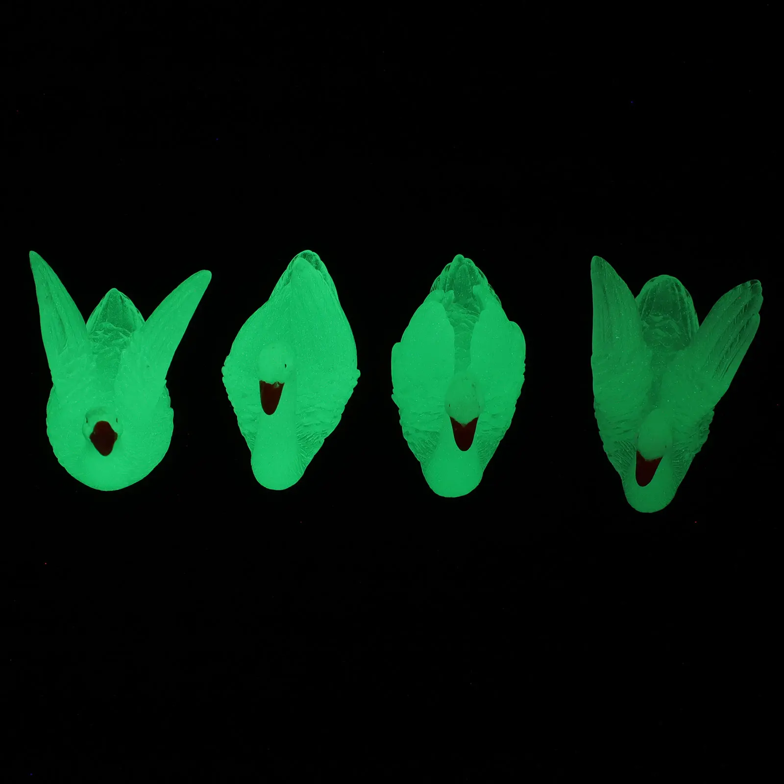 

8Pcs Night Luminous Swan Decor Mini Resin Swan Statues Realistic Small Garden Desktop Micro Landscape Accessories