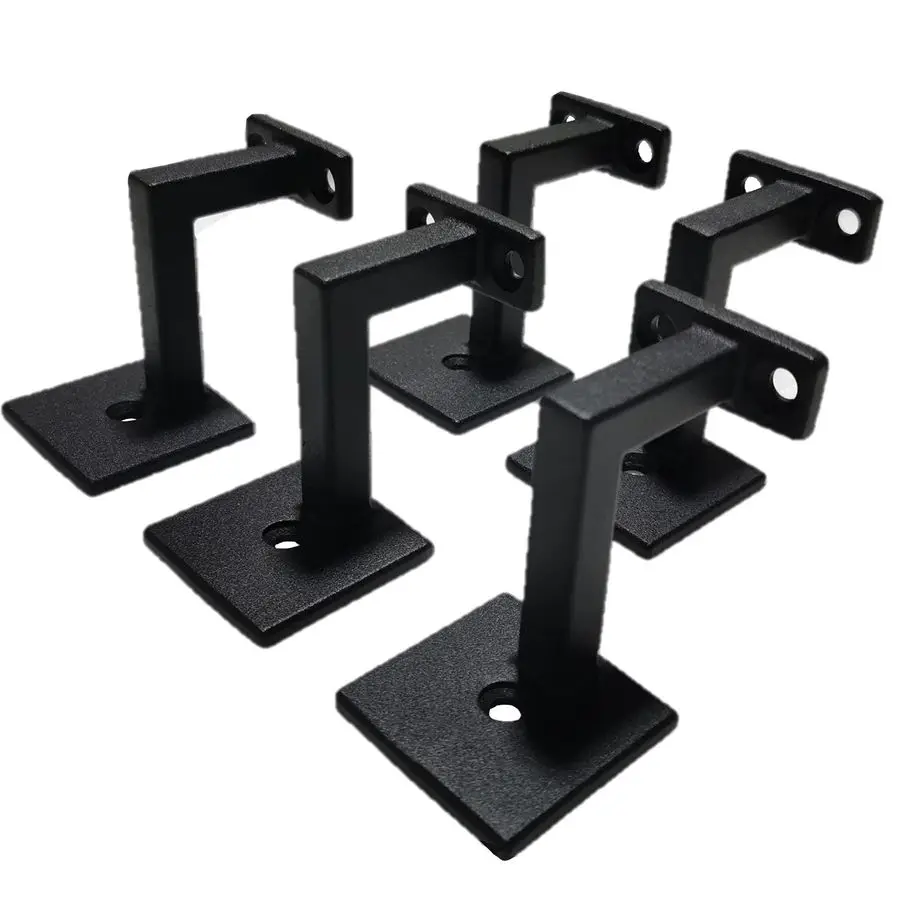 

Handrail Brackets for Staircase Stair Railing Brackets with Screws Pack of 5 Textured Black