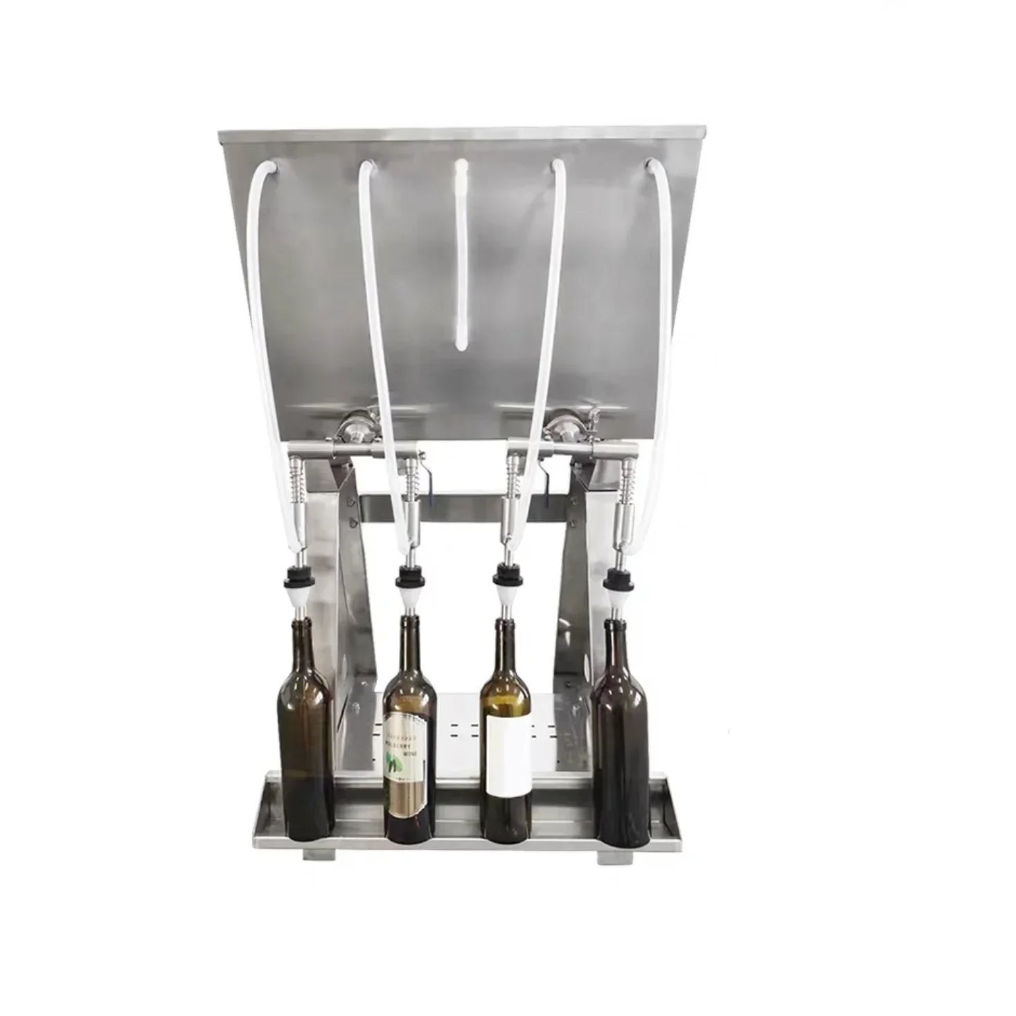 4 Spout Gravity Filling Machine For Wines, Spirits and Fruit Juices in to glass or plastic bottles