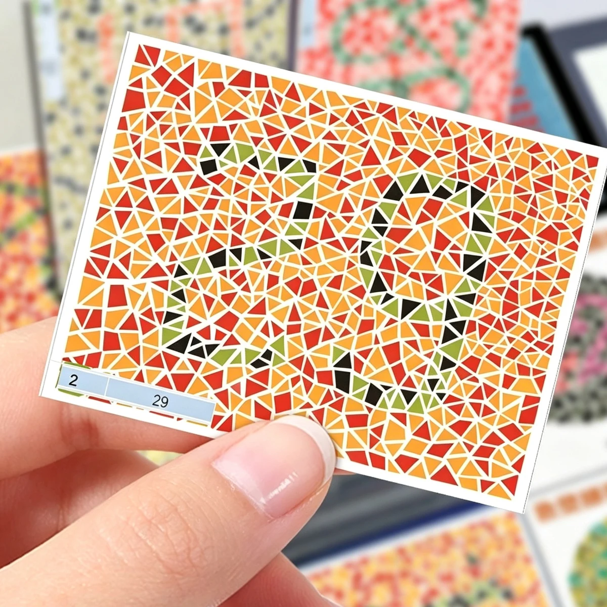 Ishihara Color Vision Test Stickers, Color Blind Test Chart Stickers 4Pcs, Eye Optometry Screening Tool For Optical Shop
