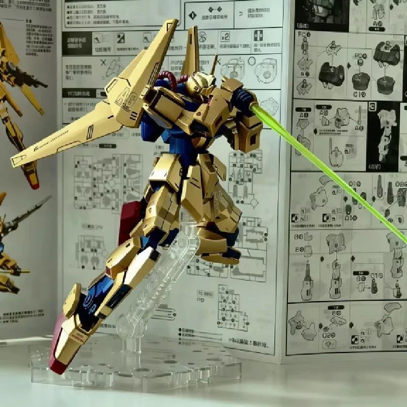 HG 1/144 Spray-Painted Champagne Gold Newborn Hyaku Shiki Mobile Suit Zeta Mobile Suit Assembly Model Kit Collectible Decor Gift image 5