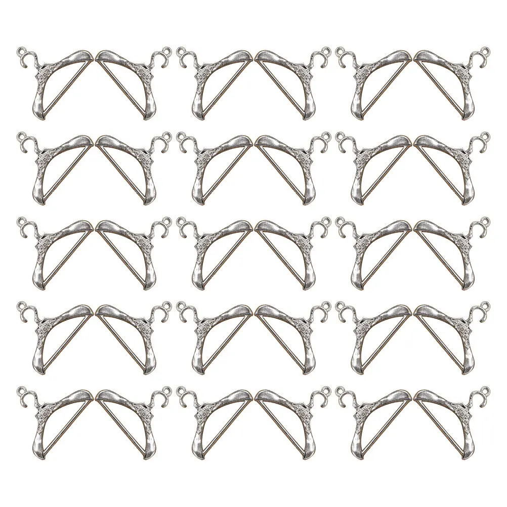 

30Pcs Alloy Imitation Hanger Charms Vintage Pendant Craft Supplies for Jewelry Bracelets Earrings Keychains DIY Decorations