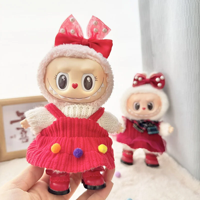 

Mini Doll'S Clothes Outfit Accessories For Korea Kpop Exo Labubu Idol V1 V2 Christmas Cookie Man Sweater Hat New Year Clothes
