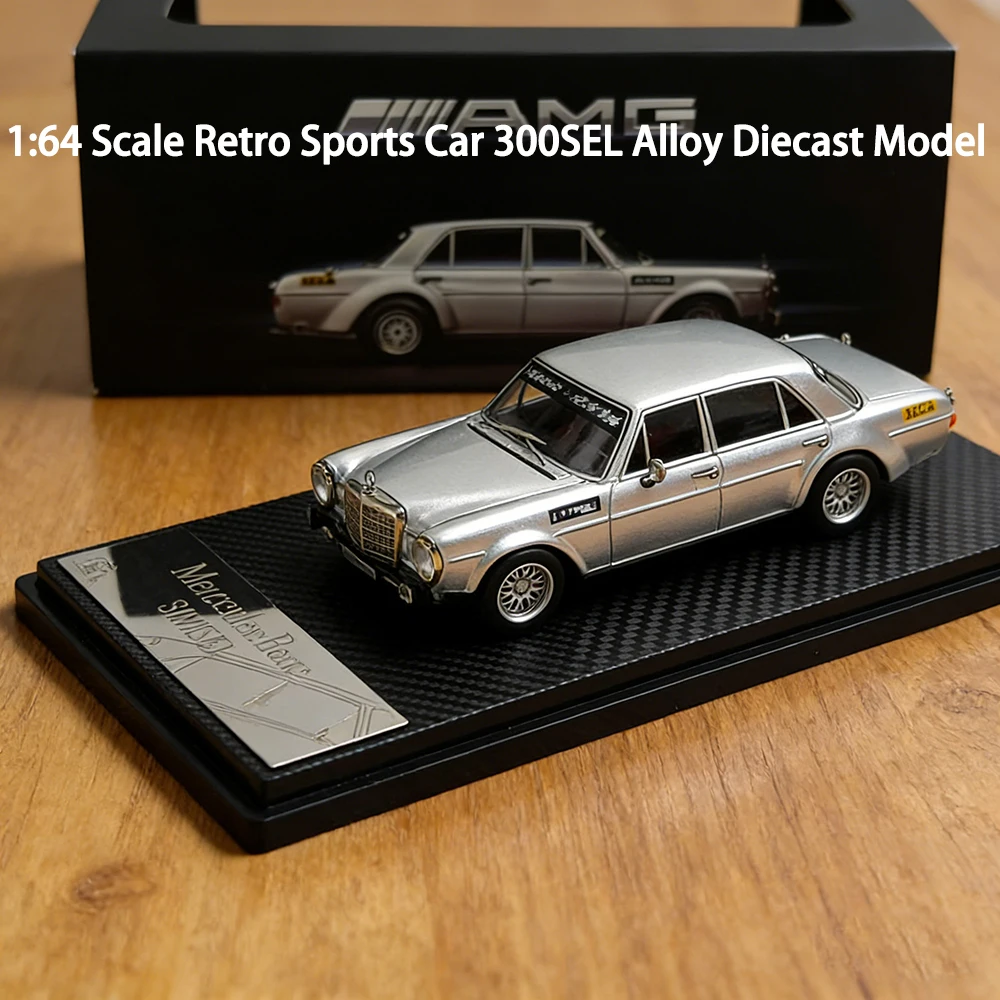 

Масштабная модель автомобиля 300SEL из литого сплава 1:64 | Классическая металлическая модель автомобиля | Коллекционная игрушка-модель с высокой детализацией для демонстрации и в подарок