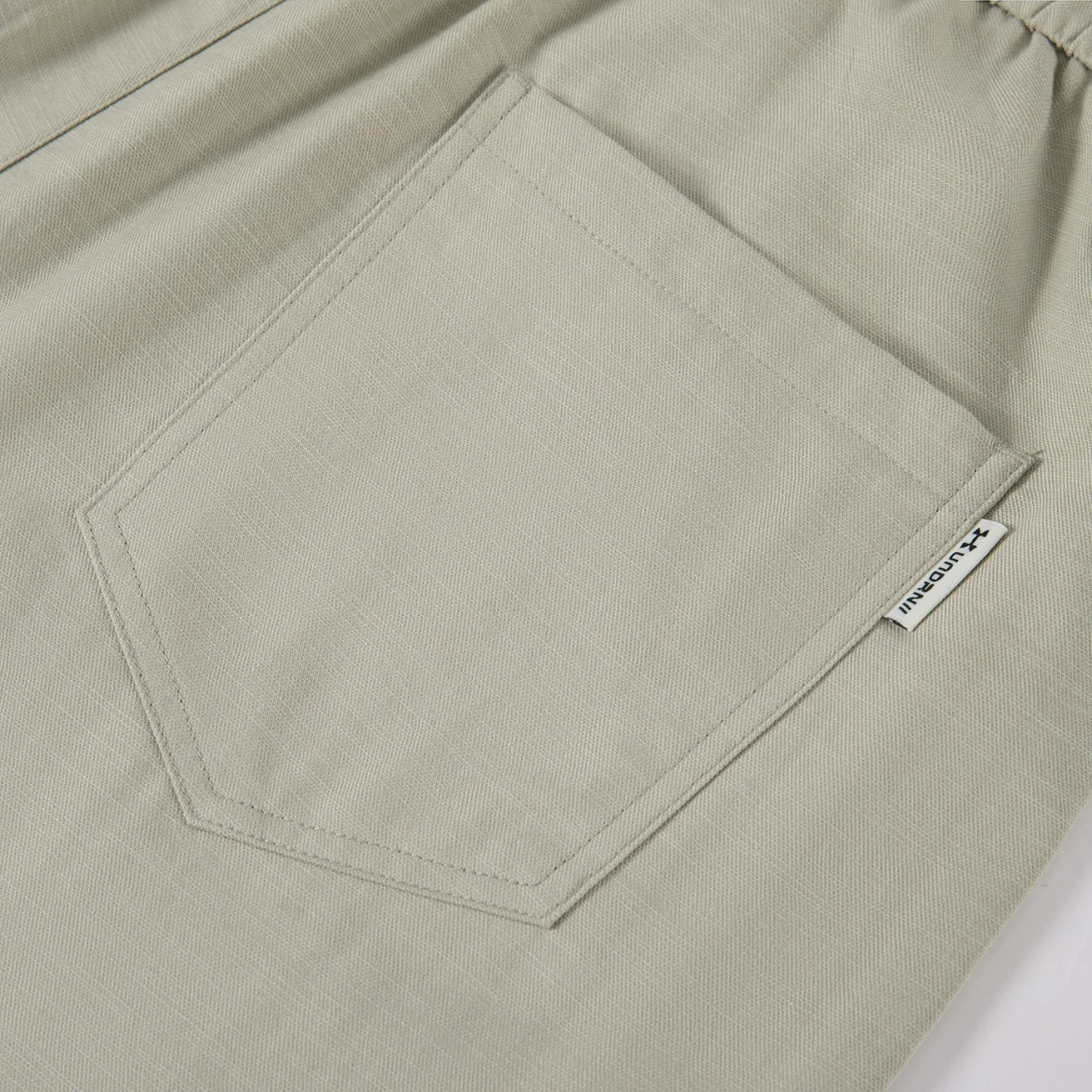 

New Summer Men's Casual Pants Line Lenzing Lyocell Linen Bent Knife Pants Faionable Urban Sle Polyester Fiber