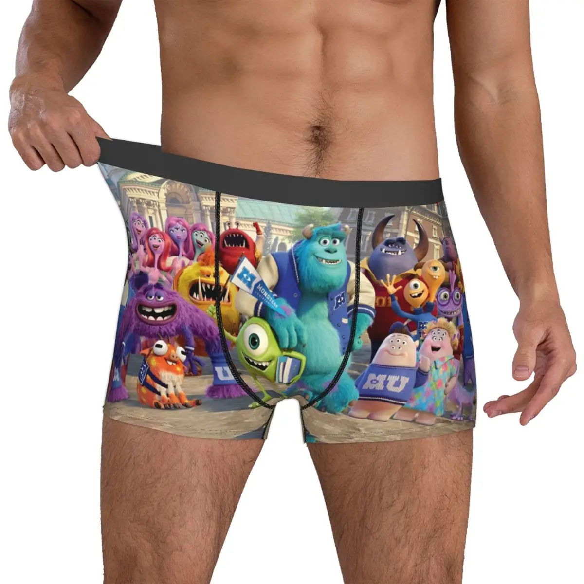 Ropa interior personalizada de Monsters Anime Universityes para hombre, calzoncillos tipo bóxer transpirables de Sullivan Mike, pantalones cortos, calzoncillos suaves para hombre