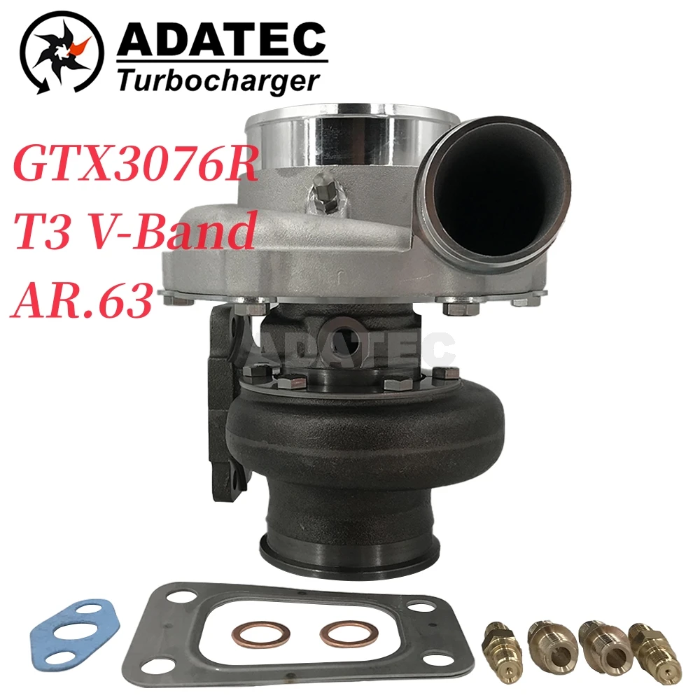 GTX3076R T3 Vband GEN 2 Turbocharger AR.63 856801-5027S 851154-5001S Turbine 740902-0009 Dual Ball Ceramic Bearing 400-750HP