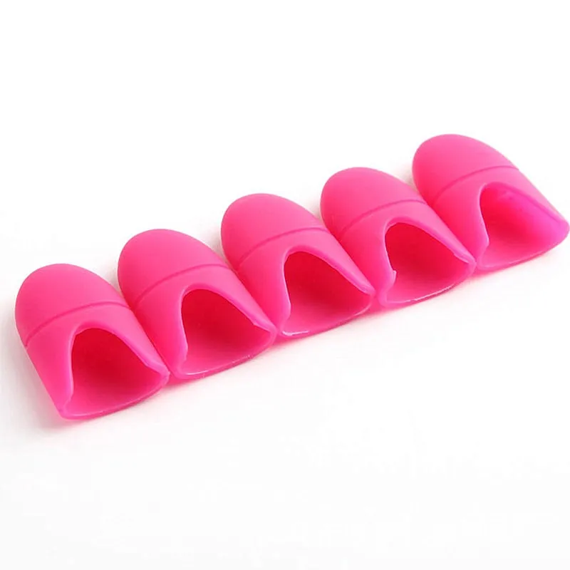 Vendita calda 5 pz Silicone UV Gel smalto rimozione smalto pulito sgrassatore Clip impacchi per unghie Soaker Caps riutilizzabile Nail Art Soak Off Cap