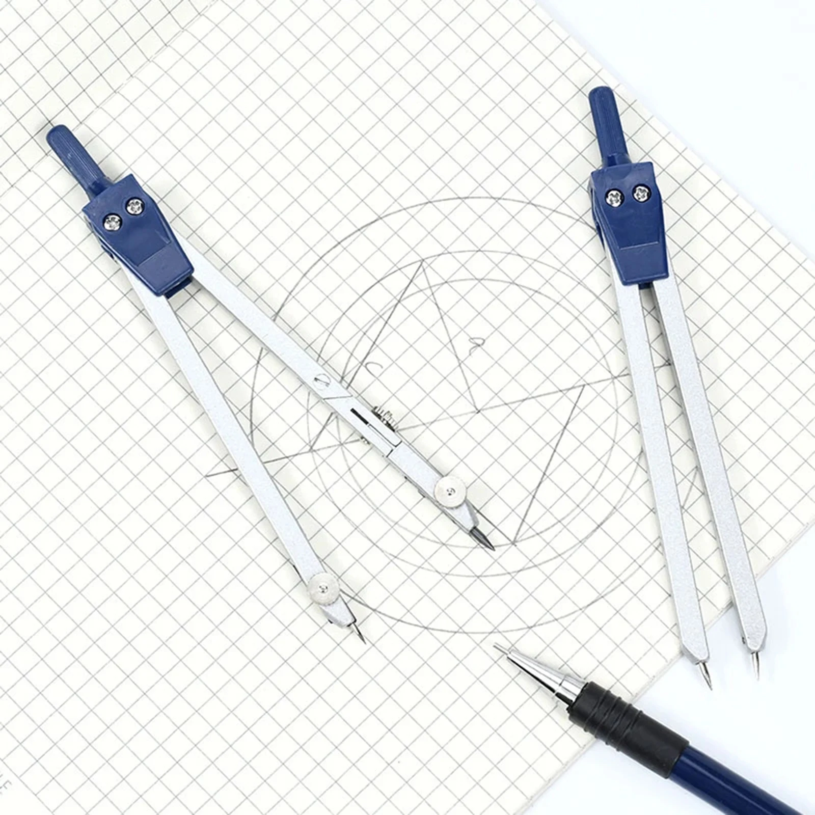 9 Stuks Verstelbare Professionele Precisie Tekening Kompas Set Wiskunde Geometrie Tool Cirkels Zinklegering Voor Ingenieur Werknemer Briefpapier