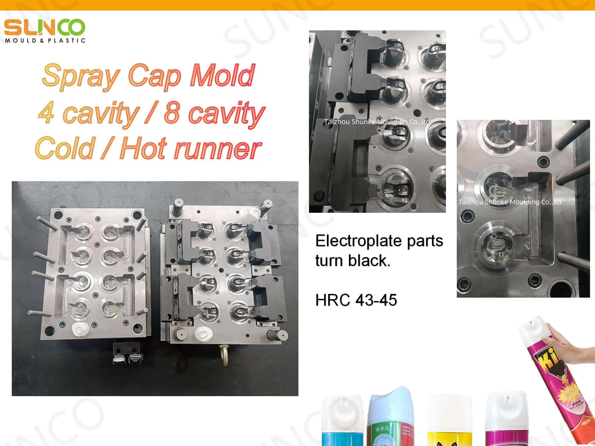 Aerosol Spray Cap Mold Fast Deliver Cheap   Cap Mold Maker   Cold/Hot Runner 4 8 Cavity  Precise Plastic Cap Mold