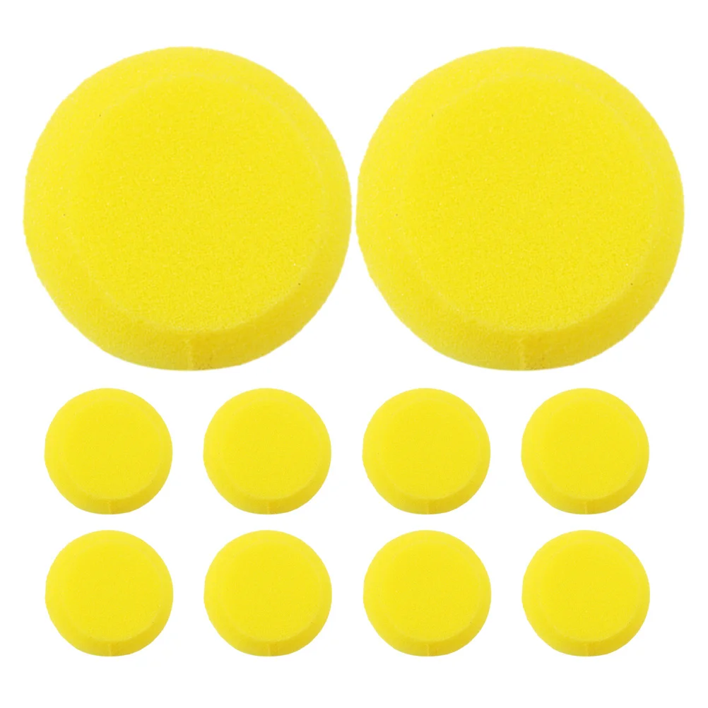 مجموعة فرش طلاء إسفنجية مستديرة مكونة من 10 قطع، فرش رسم إسفنجية سهلة التثبيت وقابلة للغسل للحرف المائية والطين