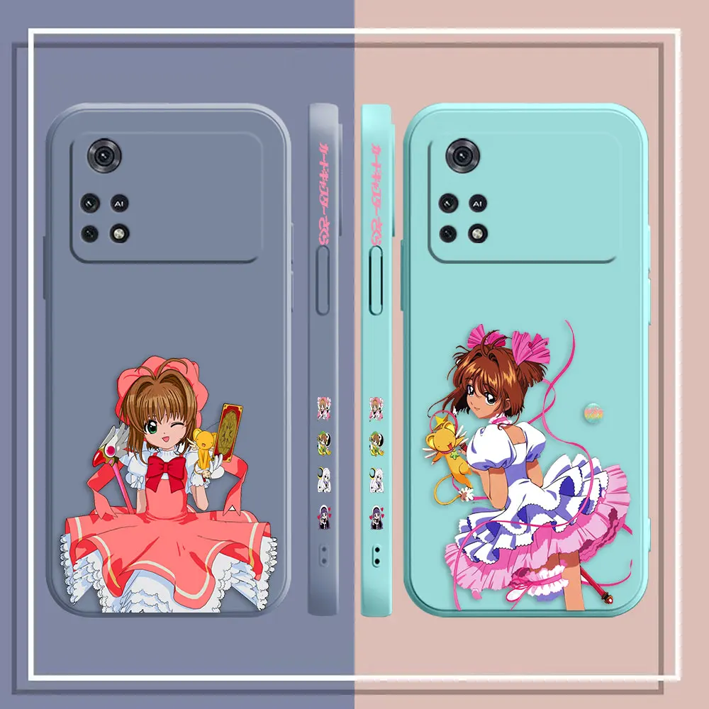 Sakura Kinomoto Cardcaptor Sakura Phone Case For Xiaomi PCOO F3 F4 F5 M3 M4 M5 X3 X4 X5 MIX 3 4 Black Shark 5 GT Pro 4G 5G Case