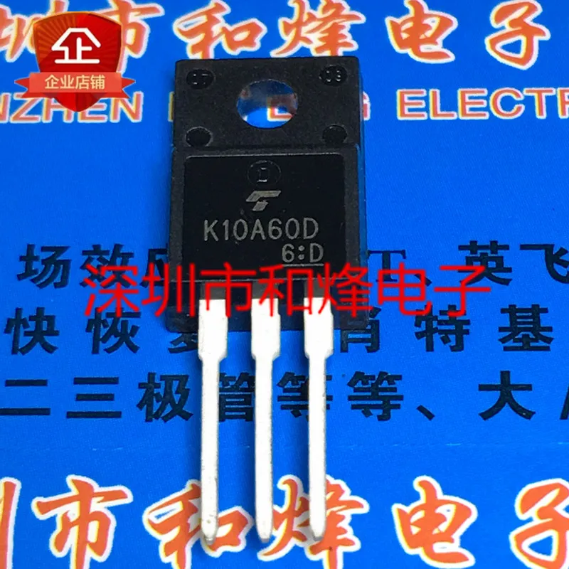 5PCS/Lot  K10A60D TK10A60D ½ TO-220F 600V 10A