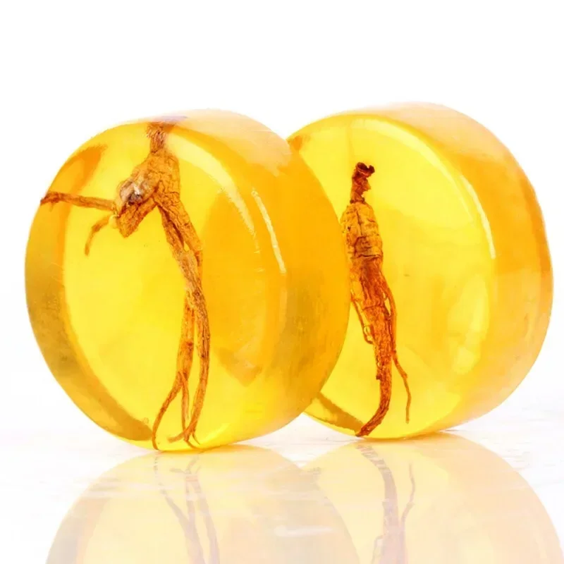 100g Natural Ginseng Handmade Soap - Anti-acne Chinese Herb Face Essential Soap for Clearer Skin