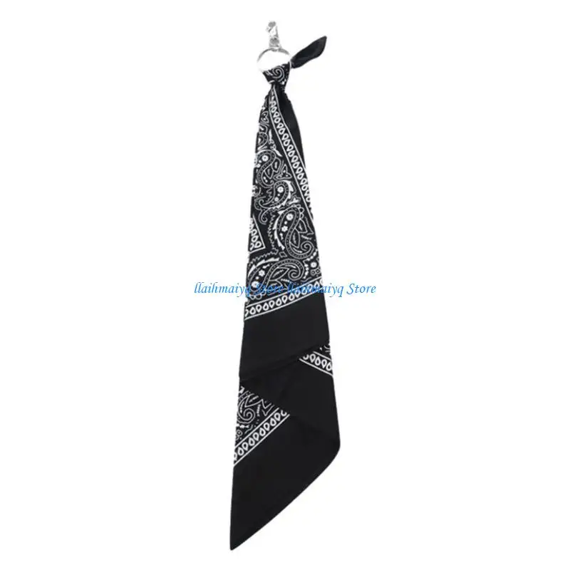 

573B Fashionable Waist Chain Punk Trousers Chain Stylish Square Scarf Rings Chain Jewelry HipHop Pants Chain
