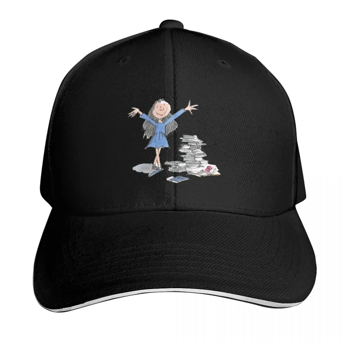 Matilda 4 - Roald Dahl _amp_ Quentin Blake Active Baseball Cap Vintage Retro Embroidered Lightweight Packable Gift for Him Her