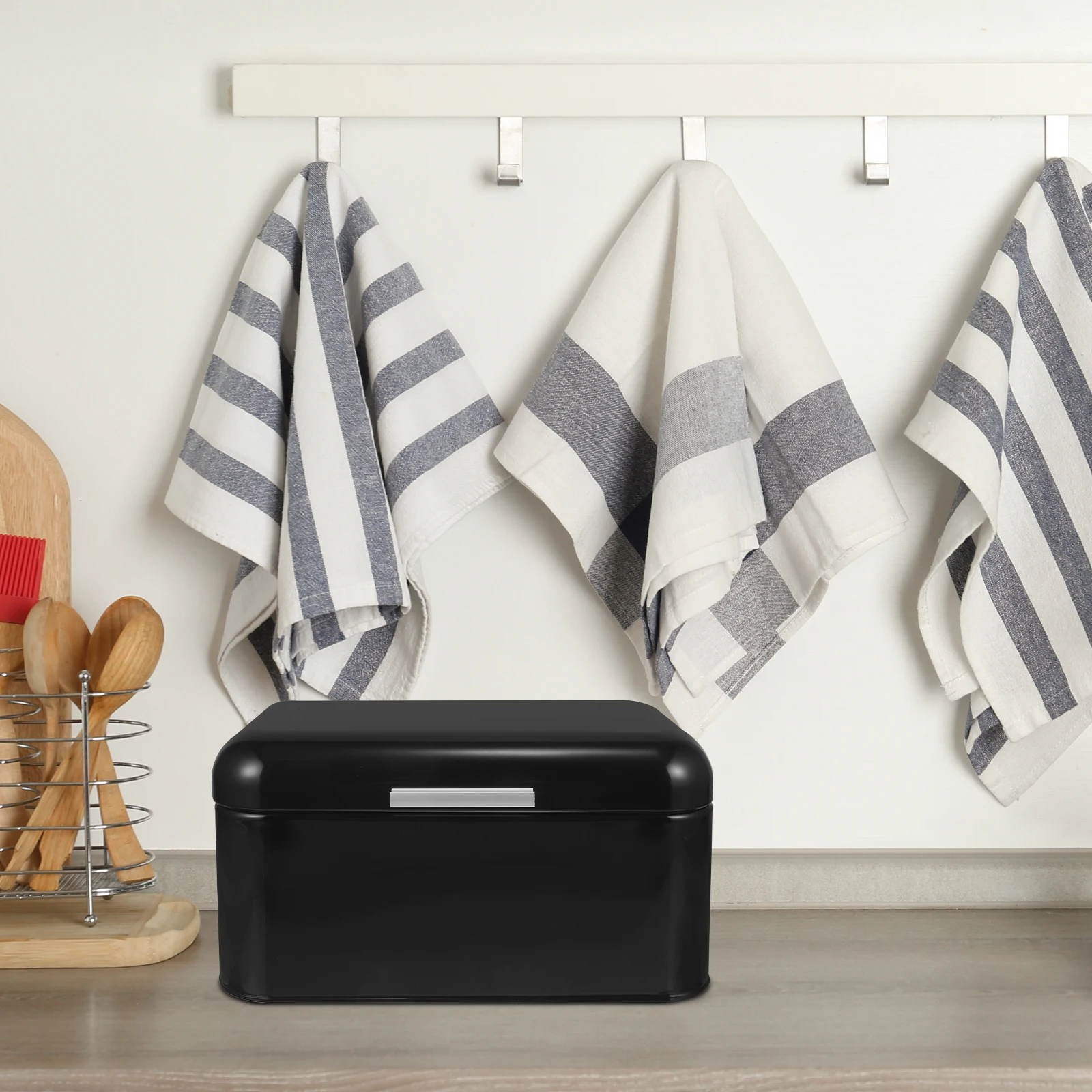 

Metal Bread Box Vintage Style Kitchen Storage Organizer for Breads Cookies and Other Baked Goods Bread Box